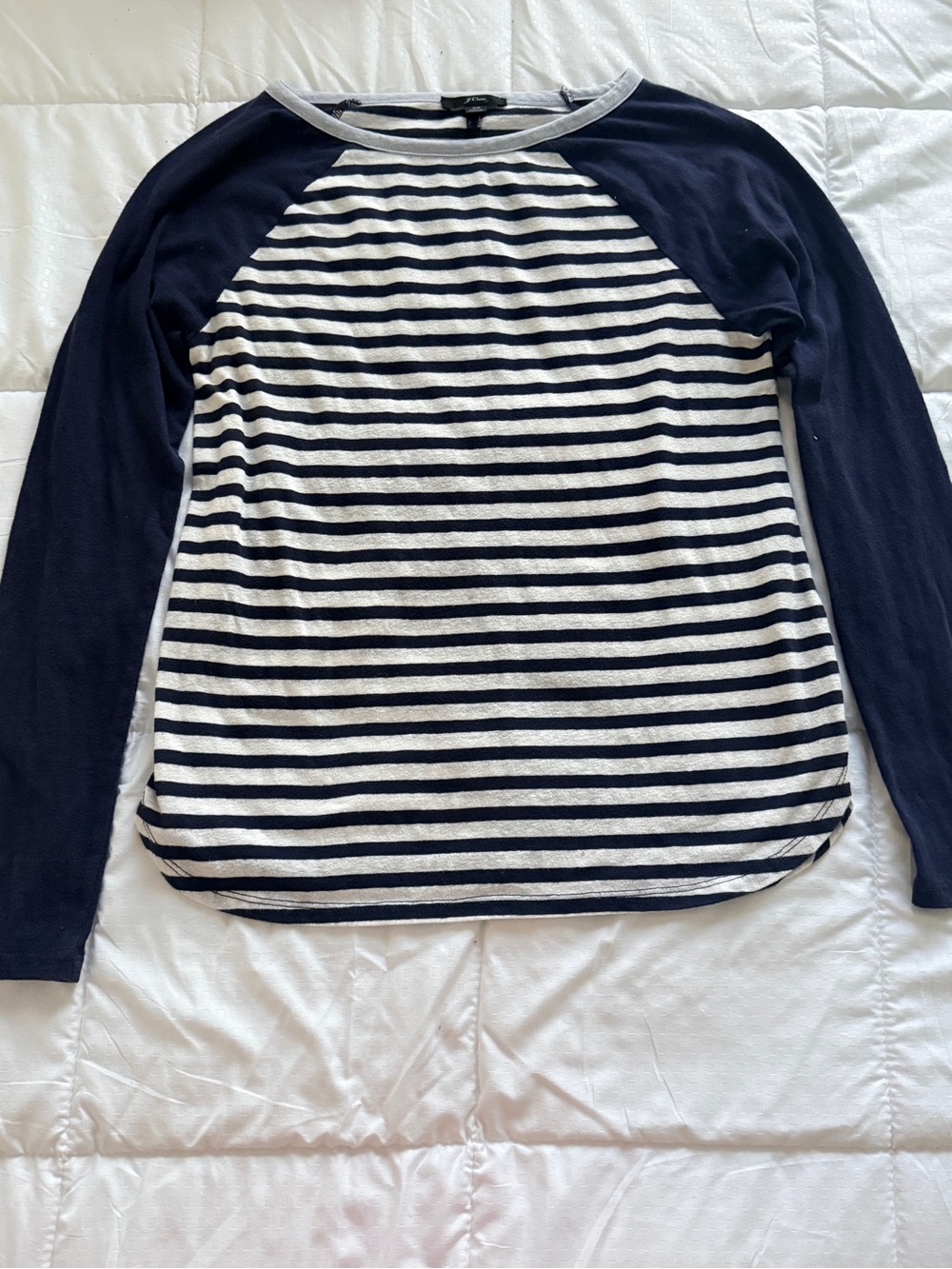J. Crew raglan sleeve striped tee